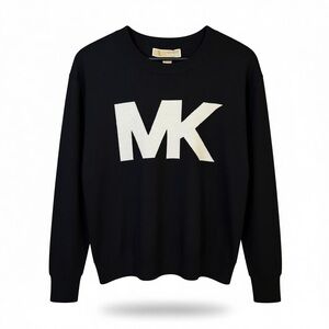 Holiday Michael Kors MK Logo Sweater NWT Soft Black Small Cozy Classic
